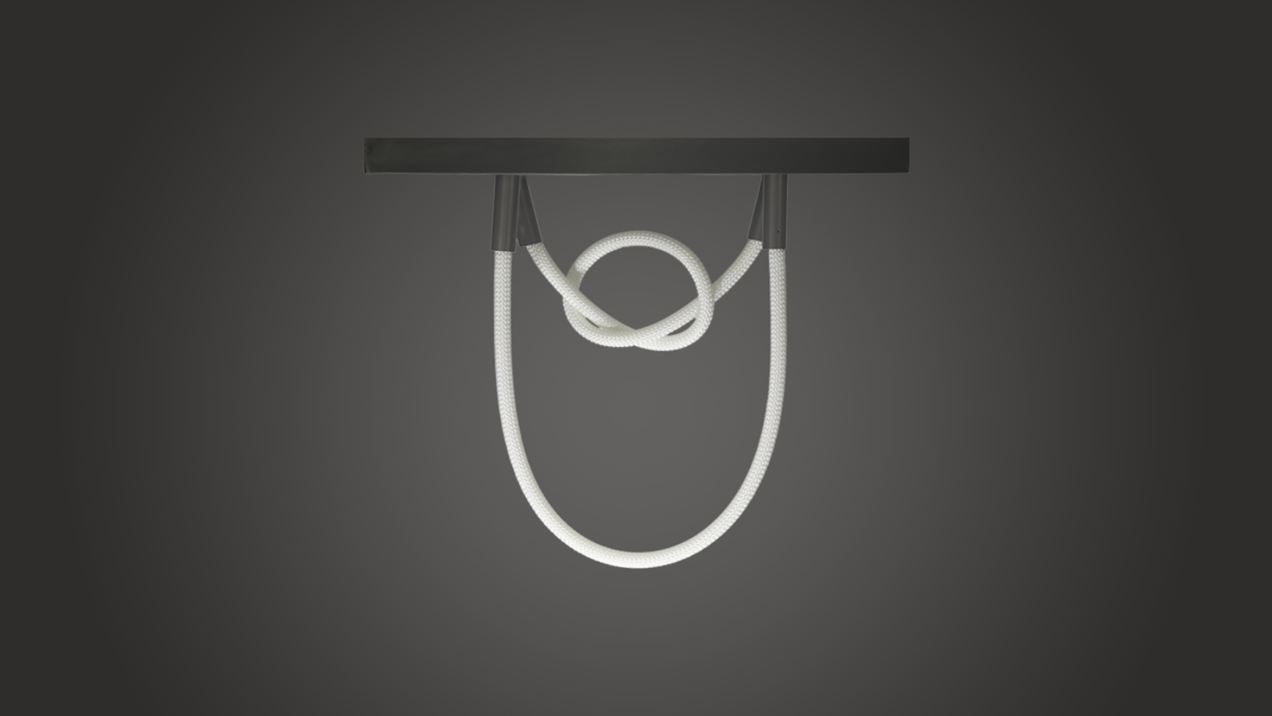 CRFE Kuta softly curved braided LED rope pendant