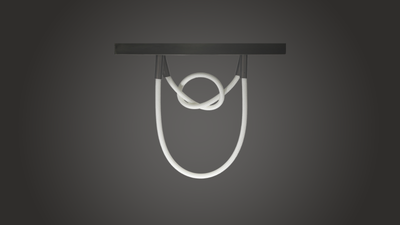 CRFE Kuta softly curved braided LED rope pendant