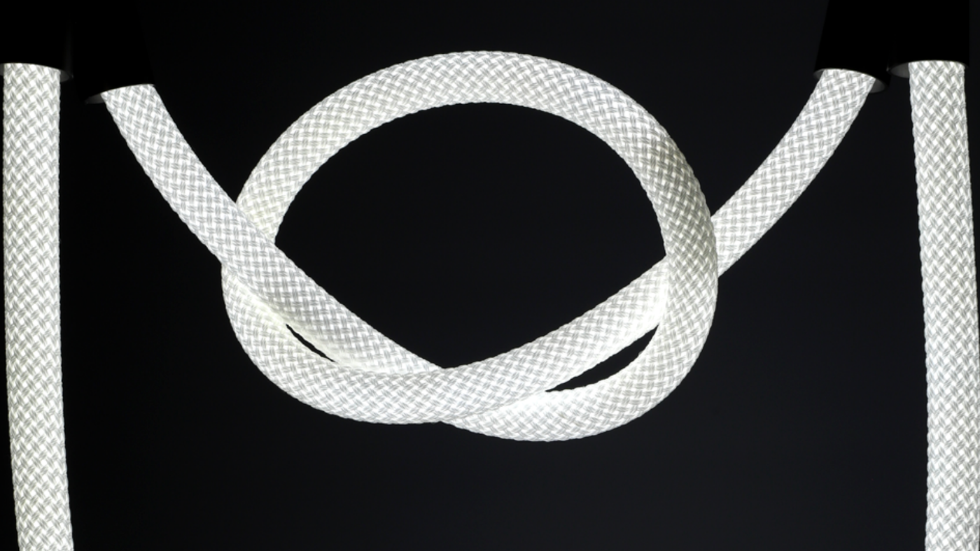 CRFE Kuta softly curved braided LED rope pendant